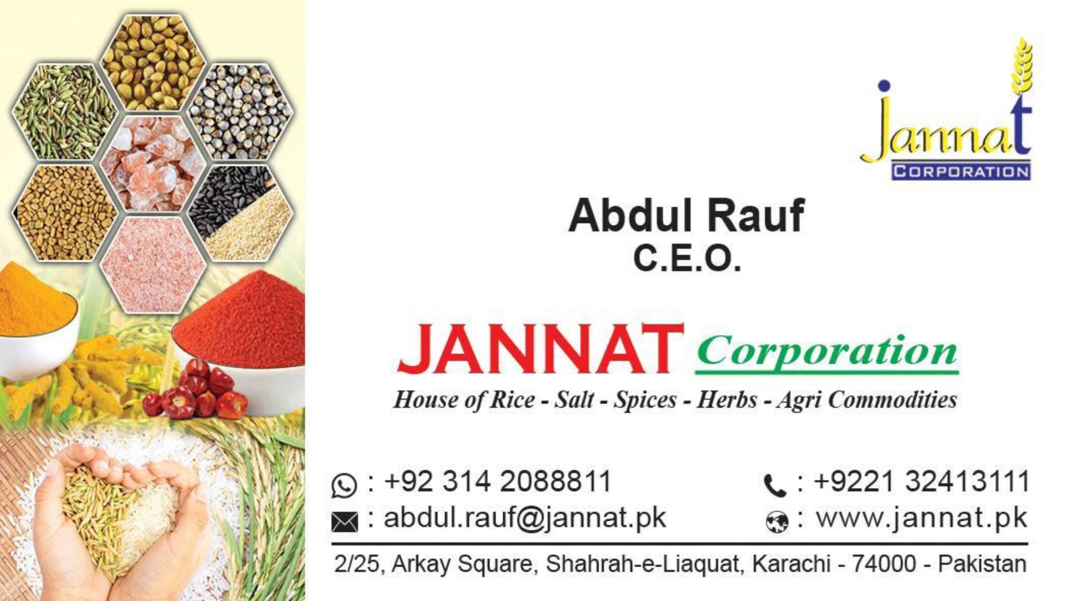 JANNAT CORPORATION, KARACHI - PAKISTAN